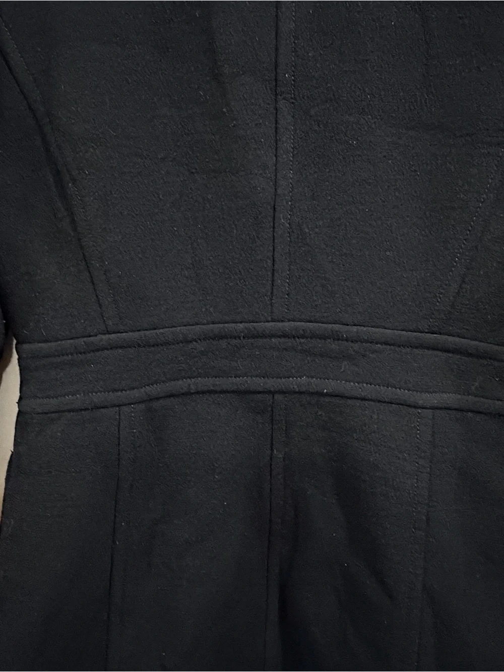 J. Crew Black Wool-Blend Midweight Trench Coat